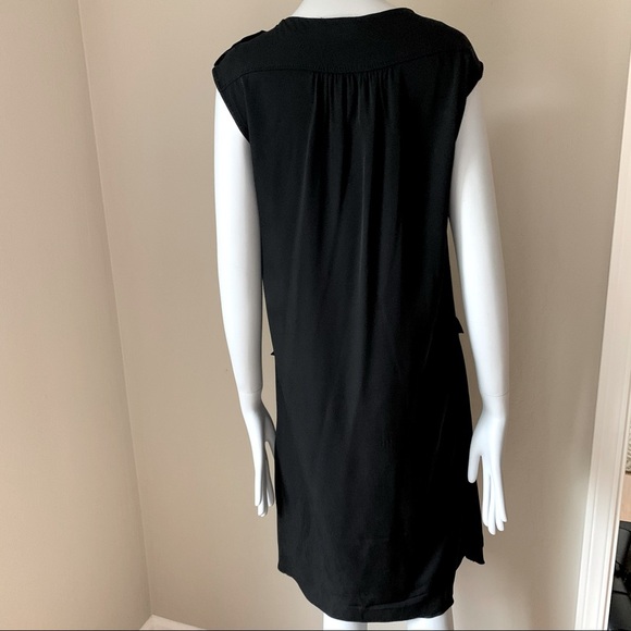 MOSCHINO 100% Silk Lace Up Black Dress - Picture 5 of 16